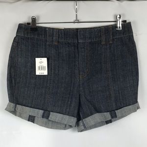 NWT Classic Denim Women Size 9/10 Cuffed 32" Waist Hook Zip Denim Jean Shorts